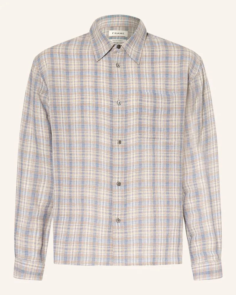 Frame Denim Hemd Comfort Fit Mit Leinen blau Blau