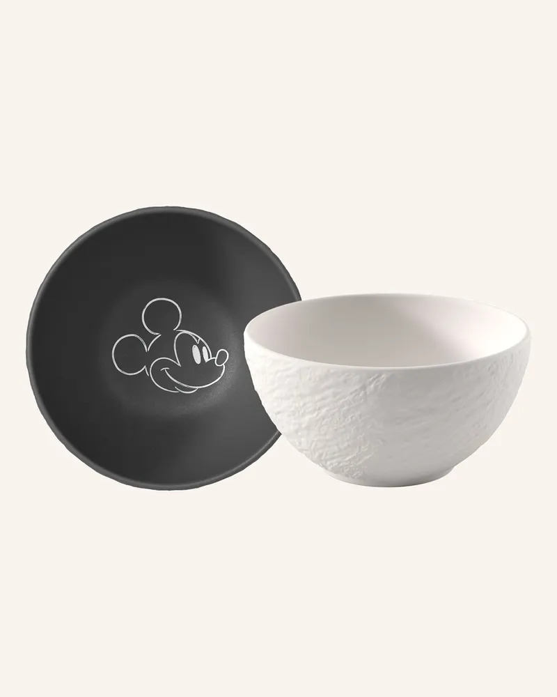 Villeroy & Boch Müslischale, 2-teilig MANUFACTURE ROCK - MICKEY MOUSE Schwarz