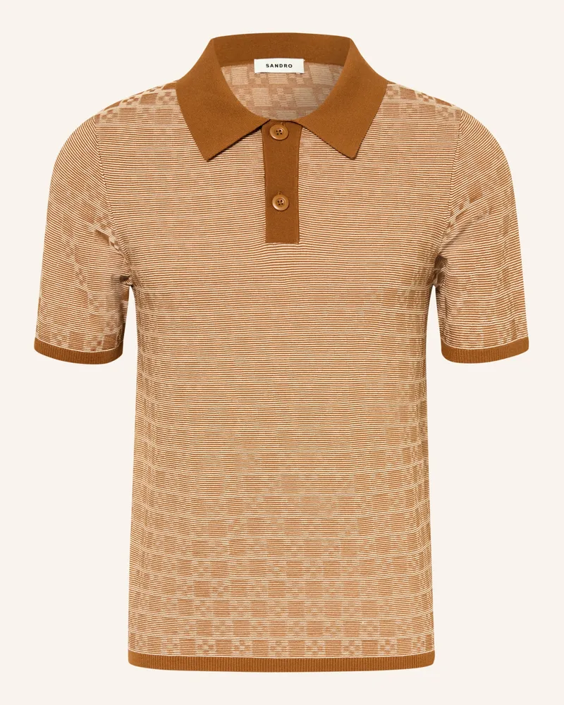 Sandro Strick-Poloshirt braun Braun