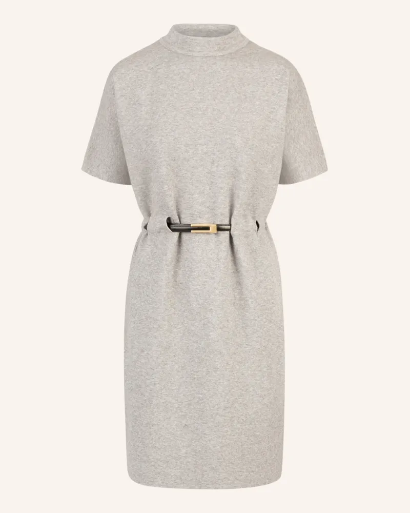Apart Strickkleid mit Gürtel Grau