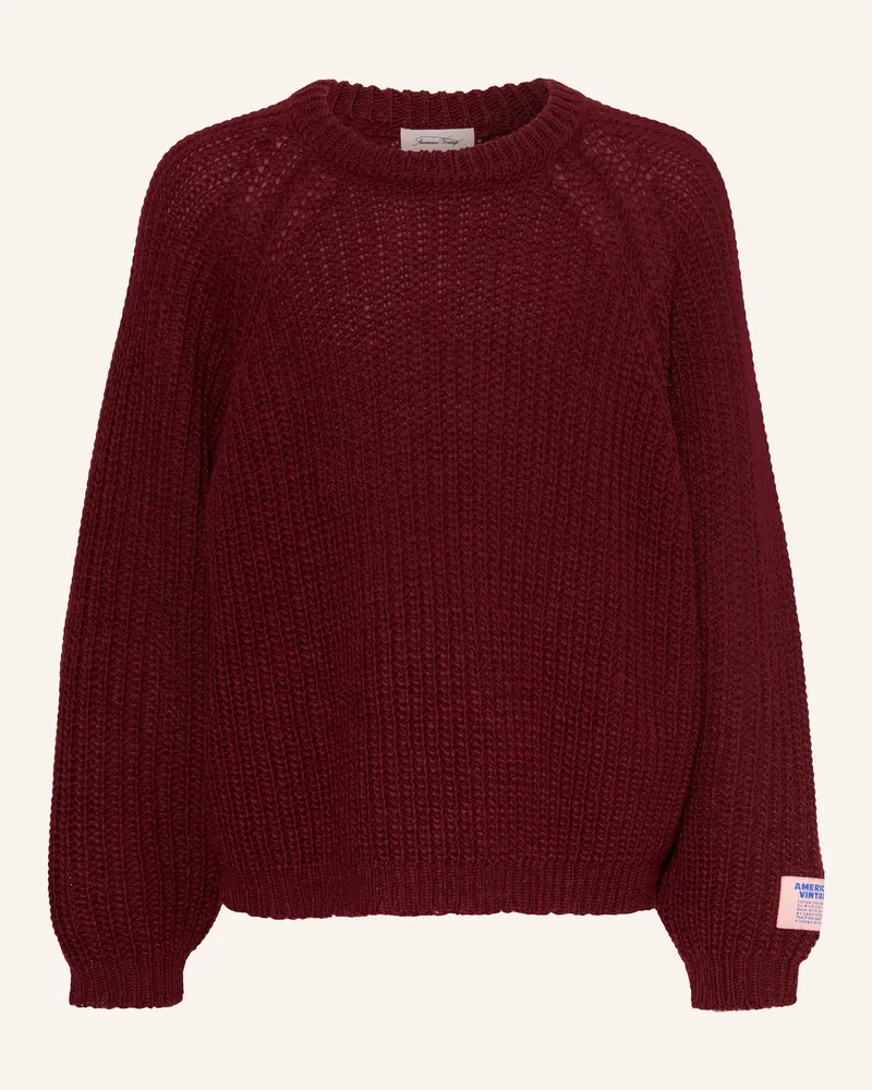 American Vintage Pullover Cyrow rot Dunkelrot