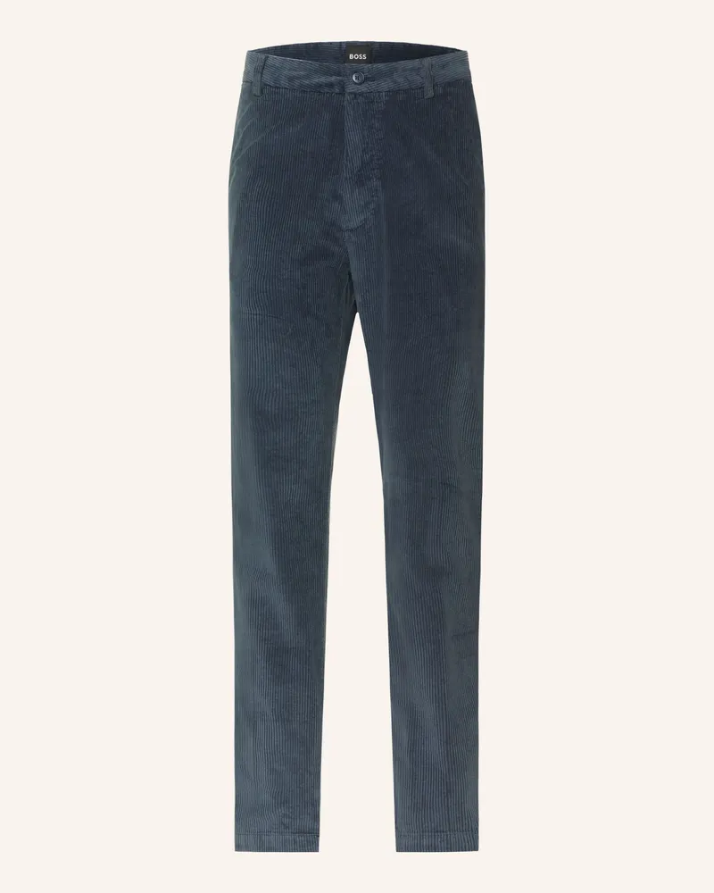 HUGO BOSS Cordhose Kane Extra Slim Fit blau Blau