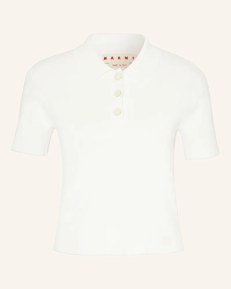 Marni Strick-Poloshirt weiss Weiss