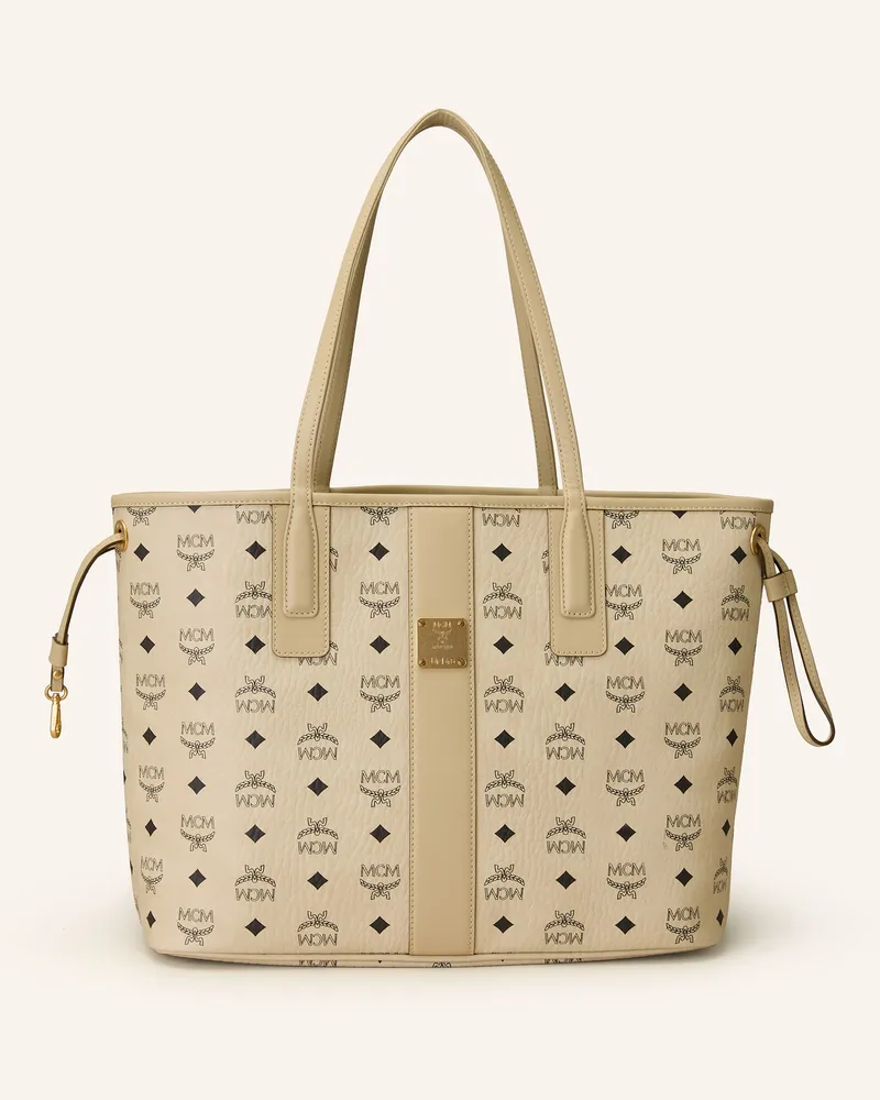 MCM Shopper Liz Medium Zum Wenden Mit Pouch beige I8001