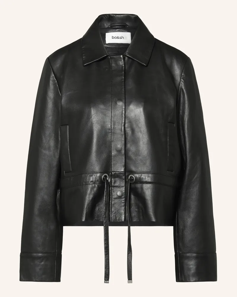 ba&sh Lederjacke Manita schwarz Schwarz