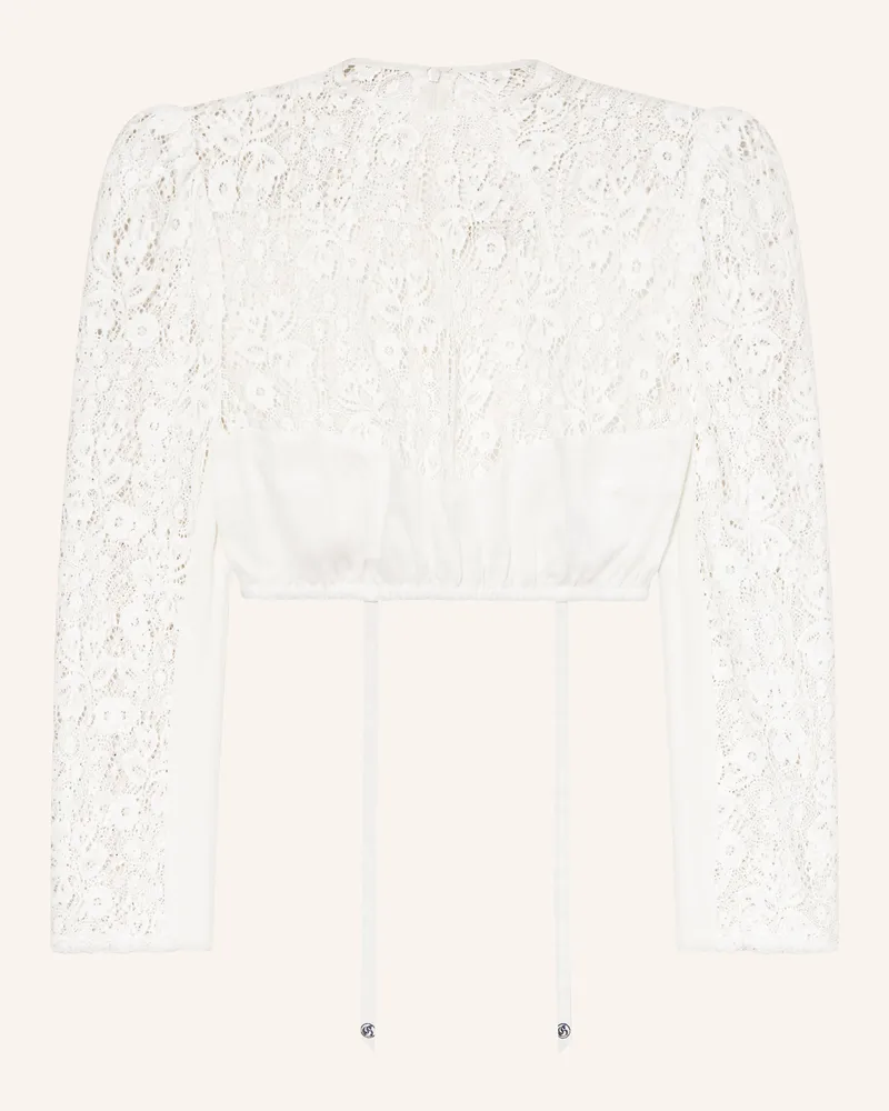 Gottseidank Dirndlbluse Ernesta Mit Spitze weiss Ecru