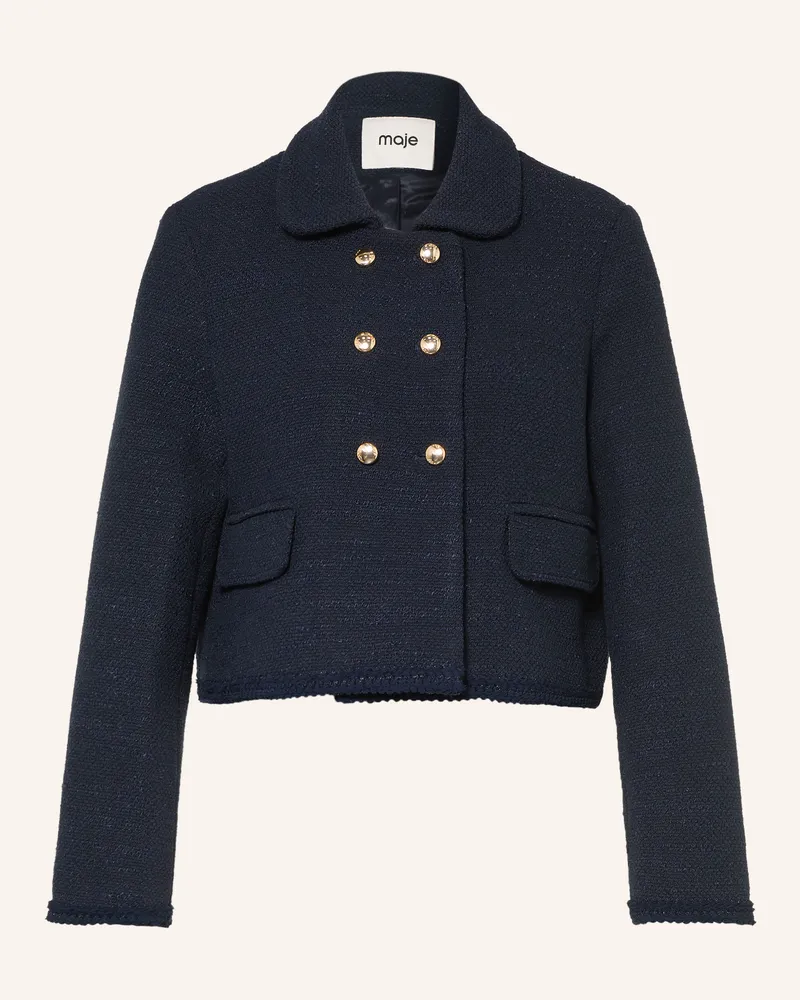 Maje Kastenjacke Mit Glitzergarn blau Dunkelblau