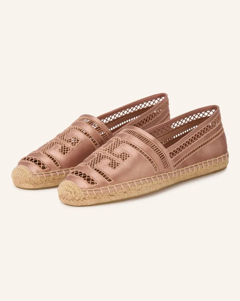Tory Burch Espadrilles Open Weave rosa Roségold