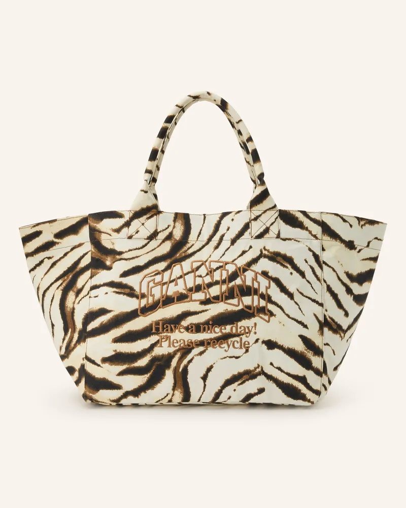 Ganni Shopper weiss Beige
