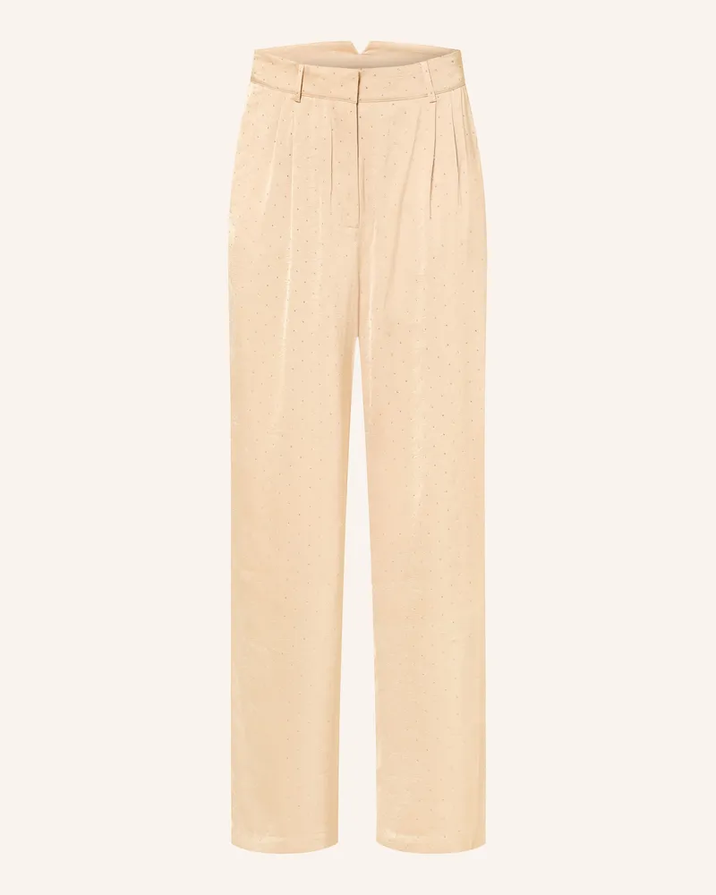 ba&sh Marlenehose DELOY mit Schmucksteinen Beige
