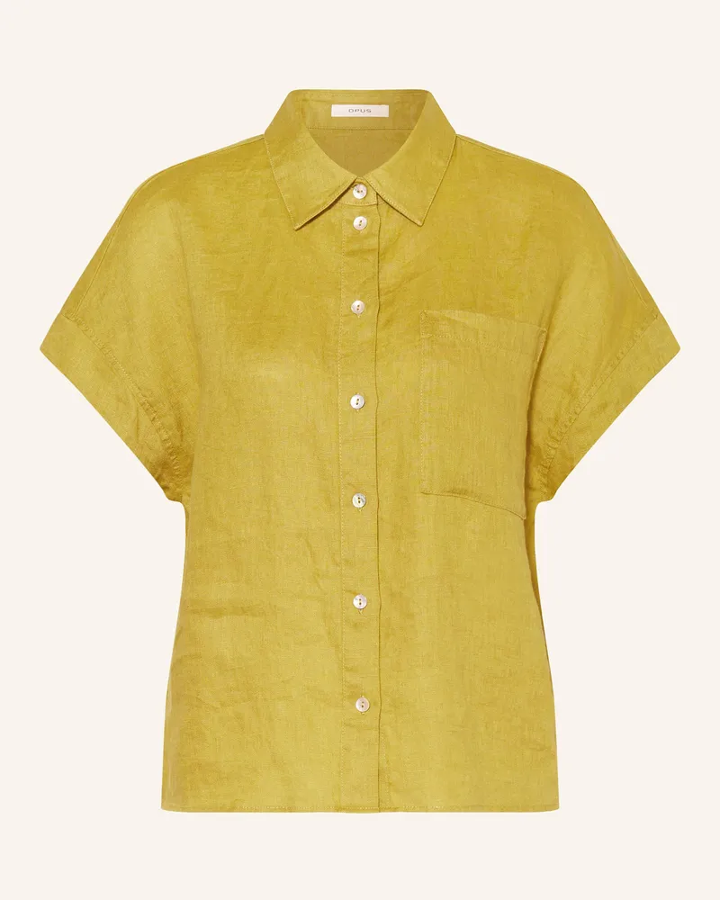 OPUS Hemdbluse FELISA aus Leinen Grün