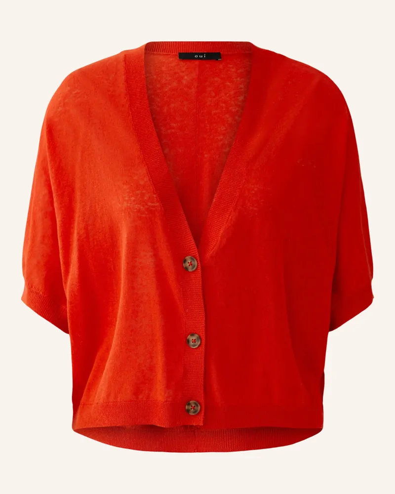 Oui  Strickjacke rot Rot