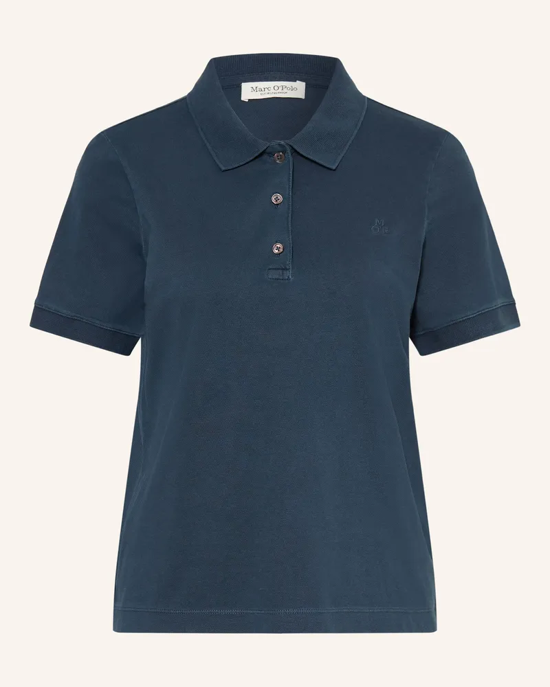 Marc O'Polo Strick-Poloshirt blau Dunkelblau