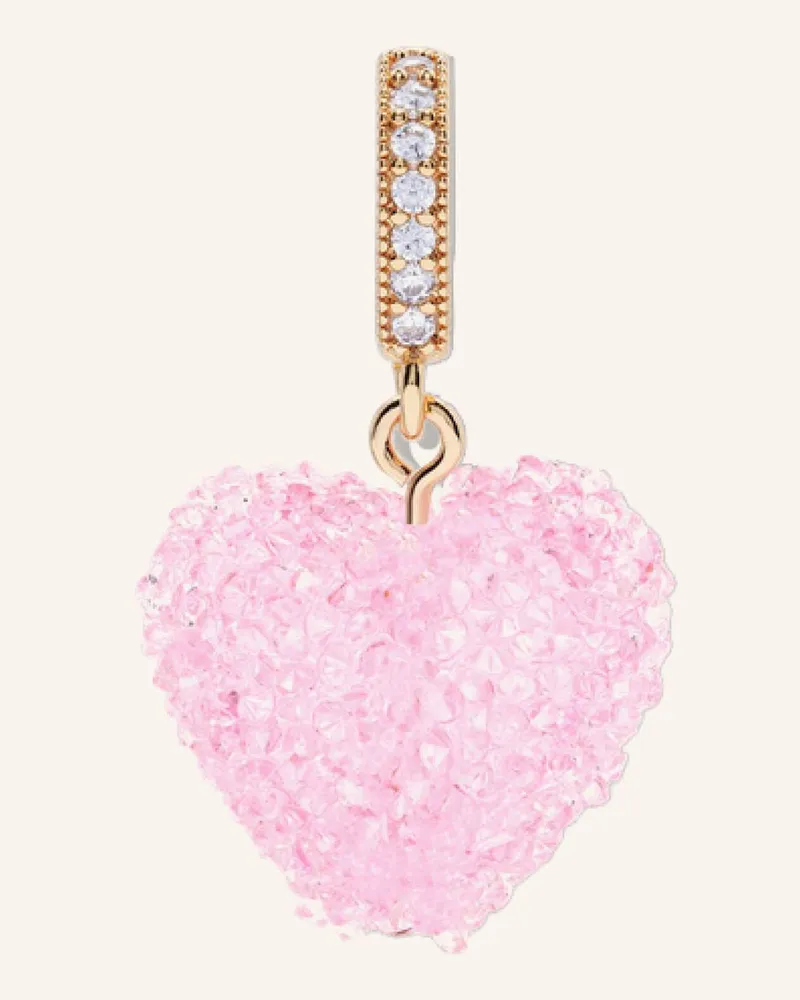 CRYSTAL HAZE Anhänger JELLY HEART BABY PINK by GLAMBOU Gold