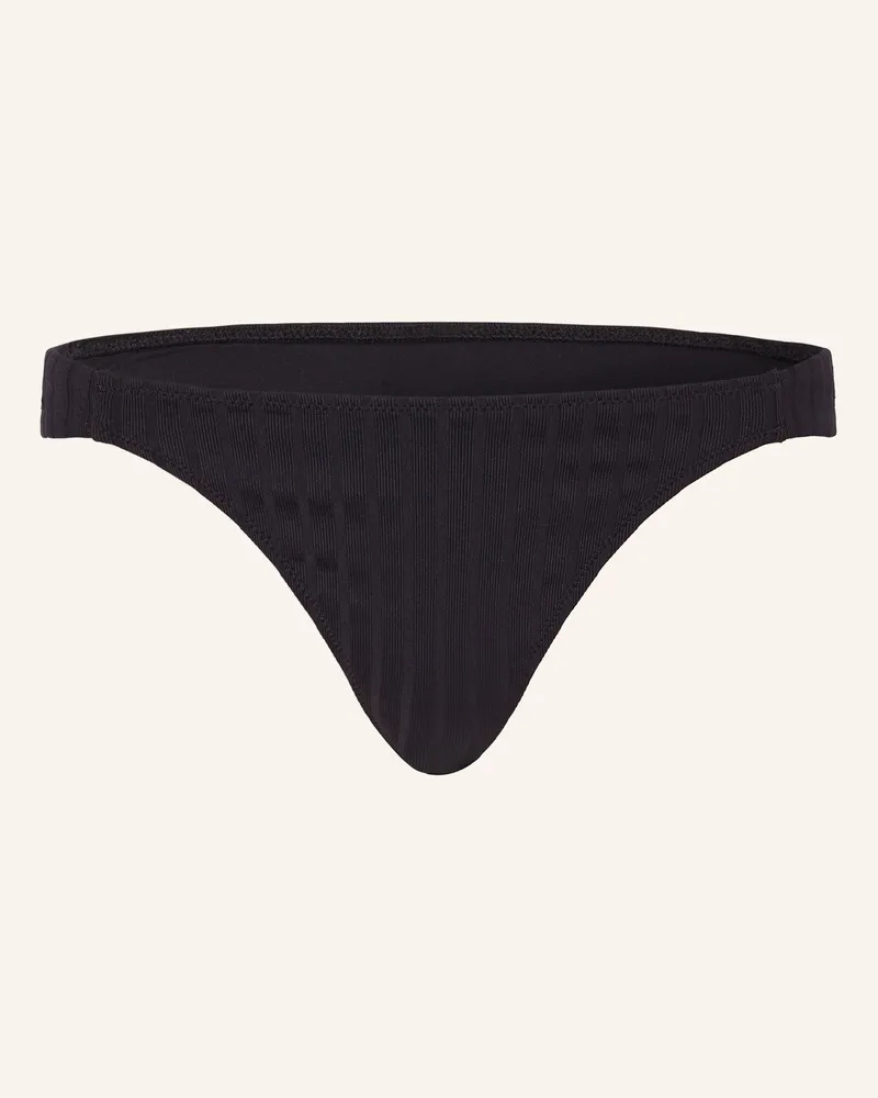watercult Brazilian-Bikini-Hose Henley Rib schwarz Schwarz