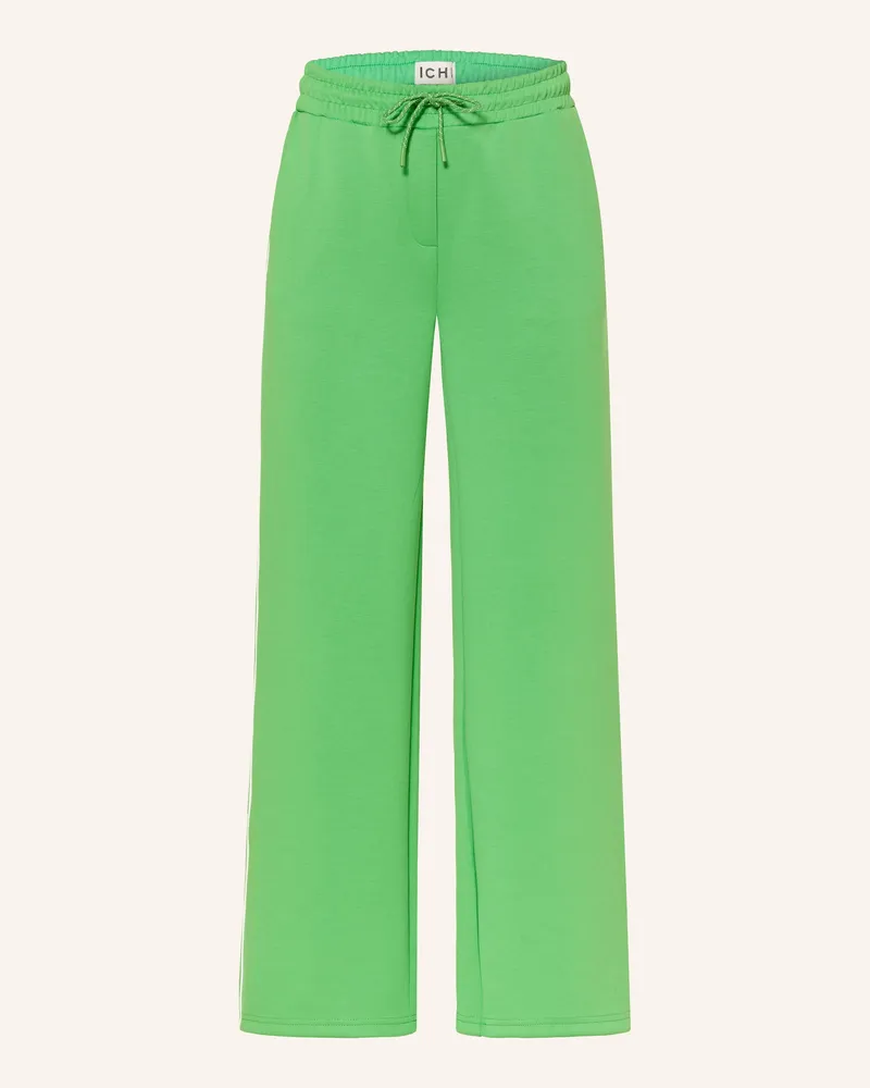 ICHI Hose Im Jogging-Stil Ihkate Mit Galonstreifen gruen Grün
