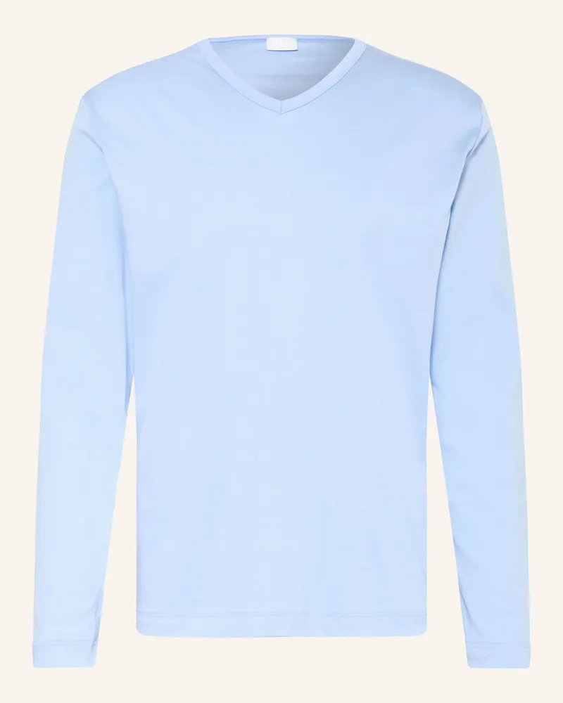 Mey Schlafshirt Serie Solid Night blau Hellblau