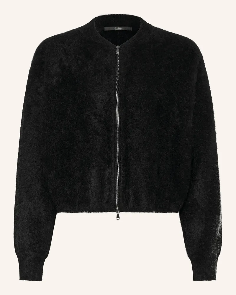 windsor. Strickjacke aus Cashmere Schwarz
