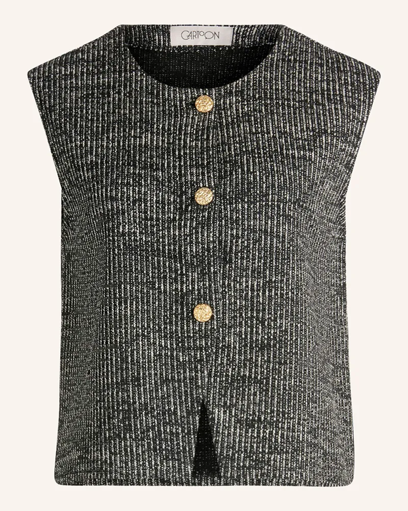 Cartoon Weste Schwarz