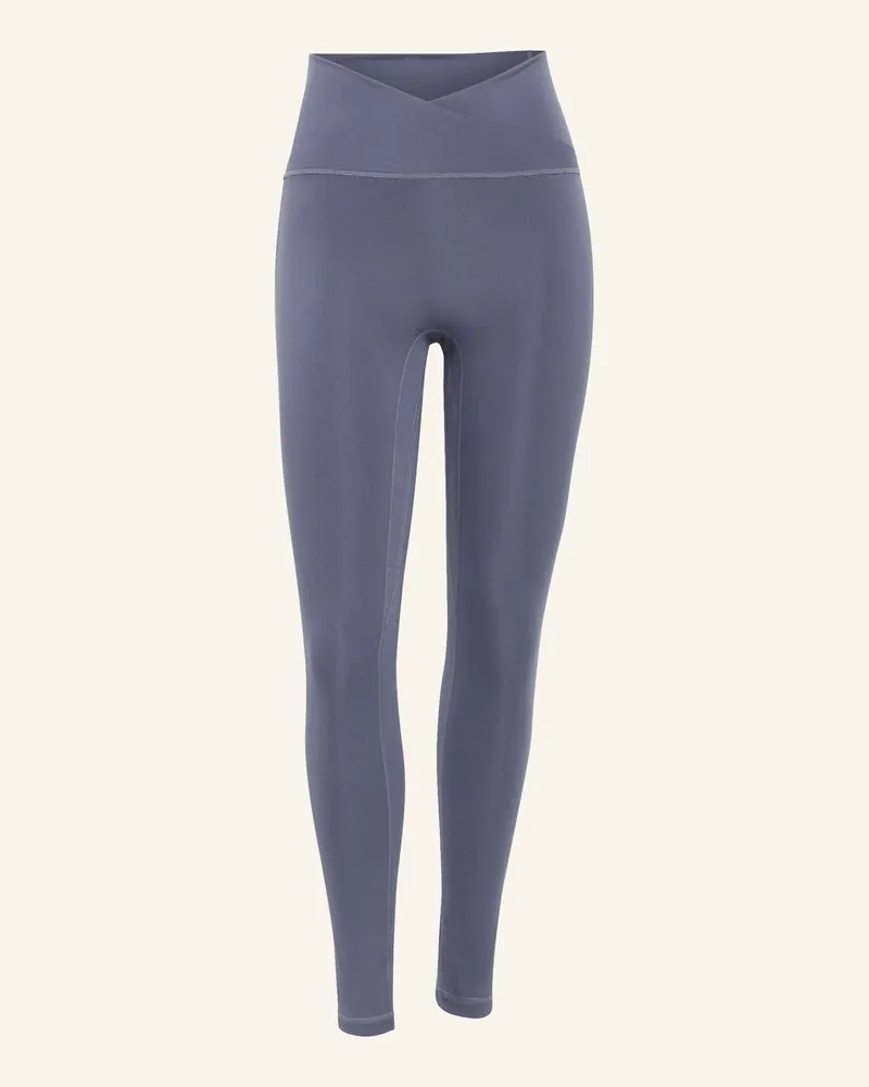 adidas 3-Streifen Studio All Me 7/8 X-Over Leggings grau Lila