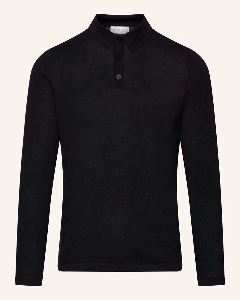 KIEFERMANN Strick-Poloshirt Billies Aus Cashmere schwarz Schwarz
