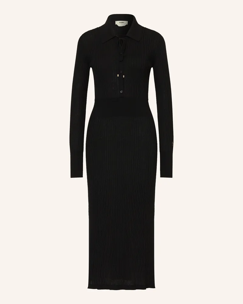 Fendi Strickkleid schwarz Schwarz