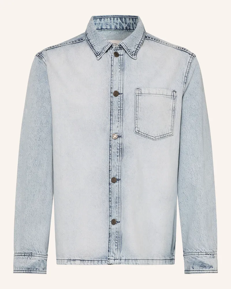 LES DEUX Jeans-Overshirt blau Hellblau