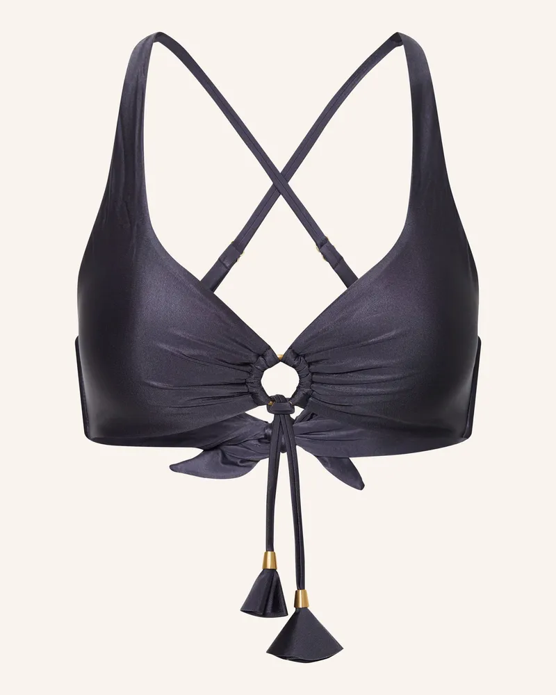 Seafolly Australia Bralette-Bikini-Top BELLE mit Cut-out Blaugrau