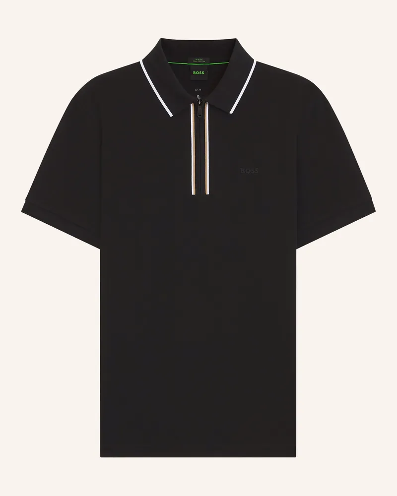 HUGO BOSS Jersey-Poloshirt Philix schwarz Schwarz