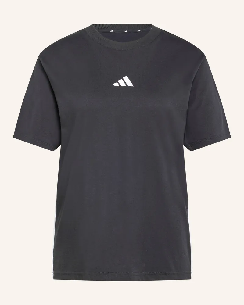 adidas T-Shirt Essentials 3-Streifen schwarz Schwarz