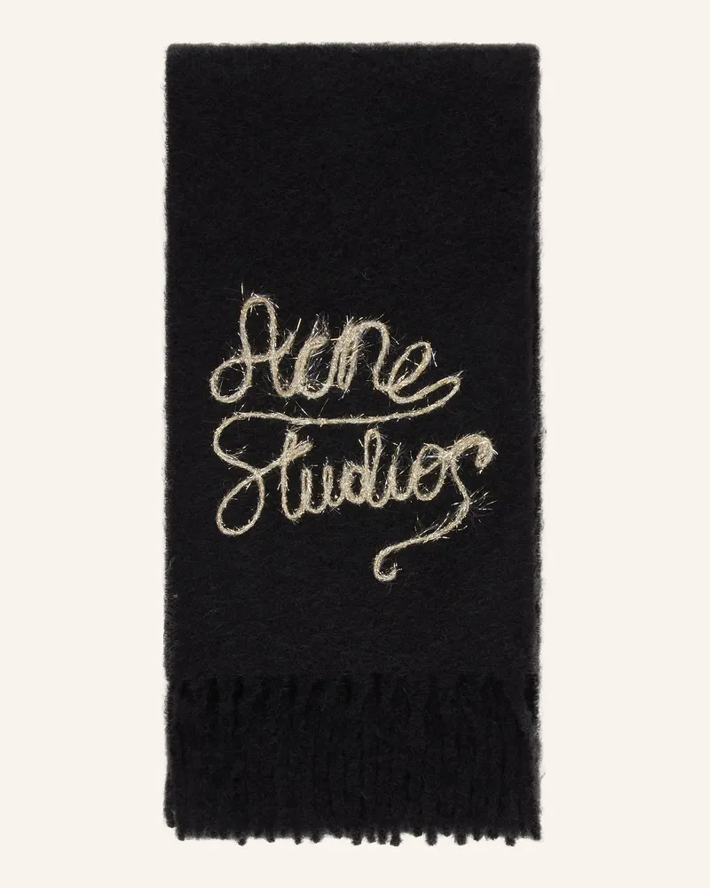 Acne Studios Schal Mit Alpaka schwarz Schwarz