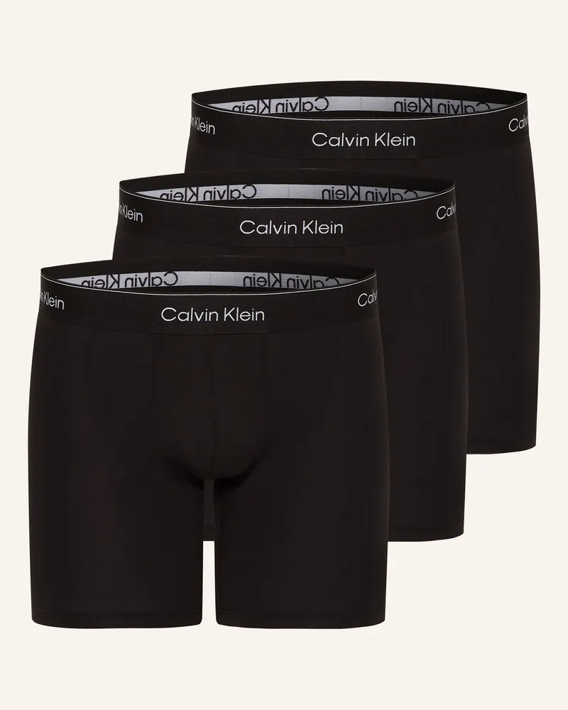 Calvin Klein 3er-Pack Boxershorts Icon Cotton Stretch rot Schwarz