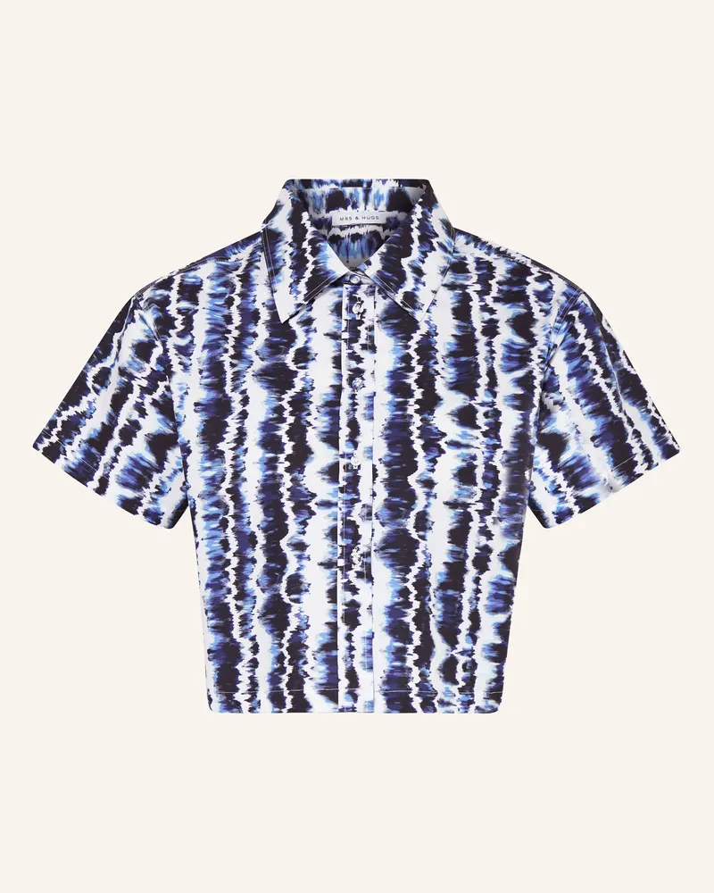 Mrs & HUGS Cropped-Hemdbluse Weiss