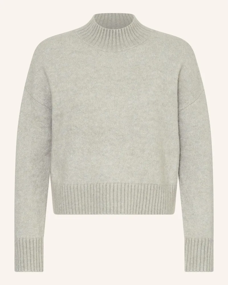 Mrs & HUGS Pullover Mit Mohair gruen Grau