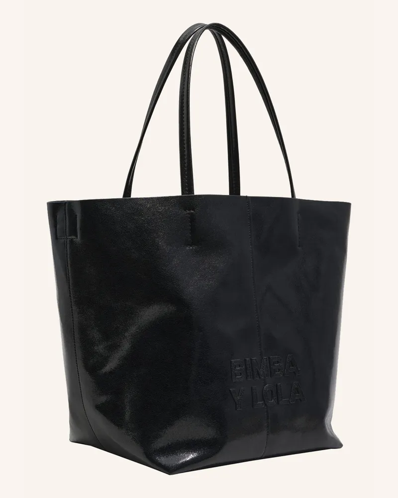 BIMBA Y LOLA Leder-Shopper-Tasche schwarz Schwarz