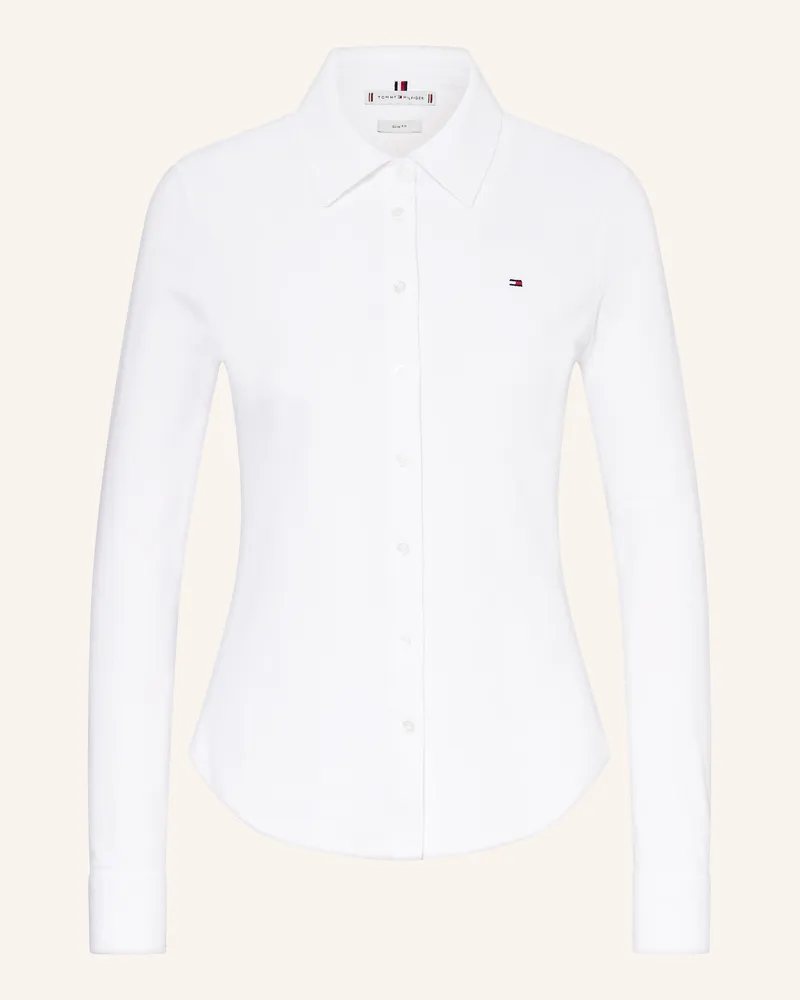 Tommy Hilfiger Hemdbluse aus Piqué Weiss