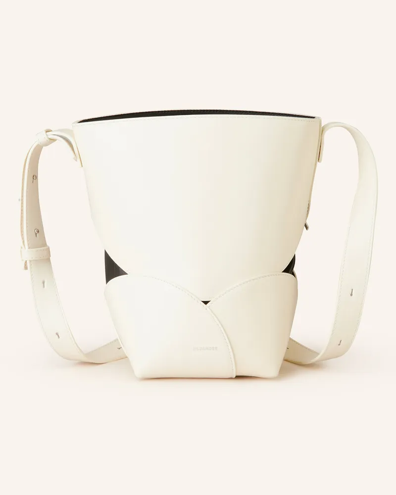 Jil Sander Schultertasche ELLIPSE mit Pouch Ecru