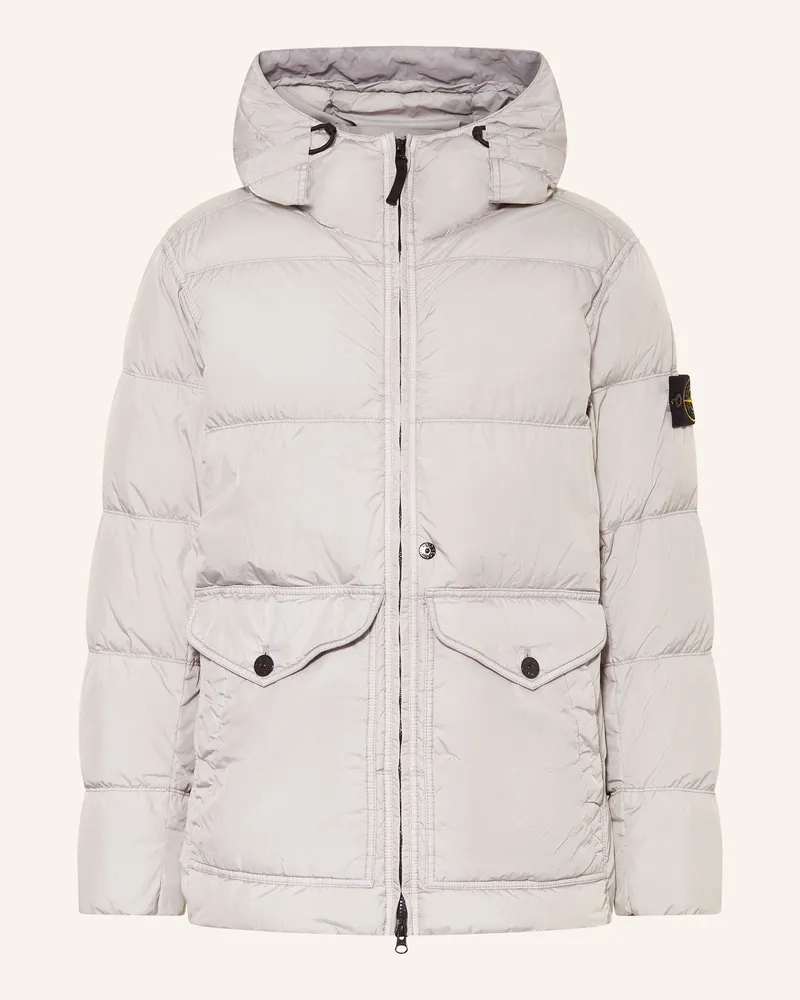 Stone Island Daunenjacke Hellgrau