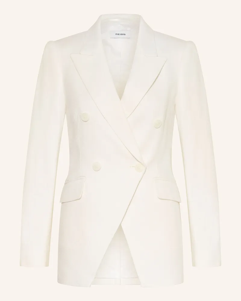 Reiss Blazer DEVON mit Leinen Weiss