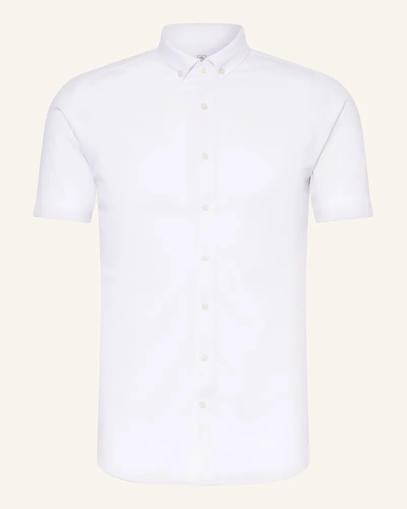 DESOTO Kurzarm-Hemd Slim Fit Aus Jersey weiss Weiss