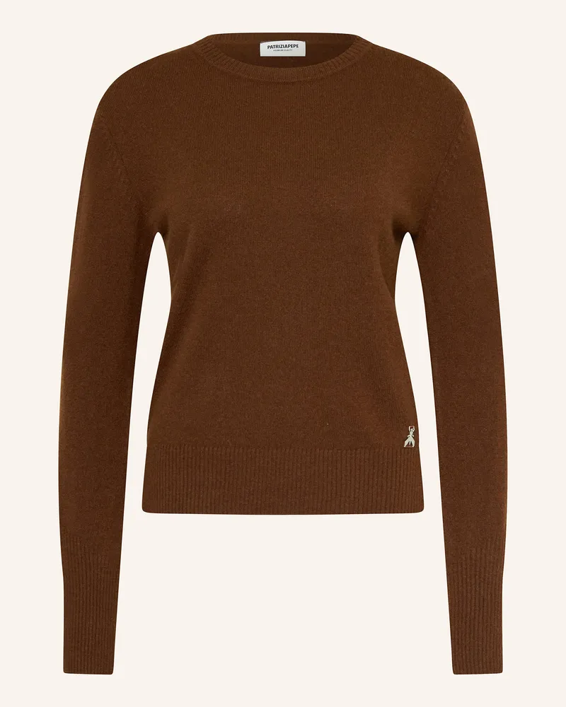 Patrizia Pepe Cashmere-Pullover Dunkelbraun