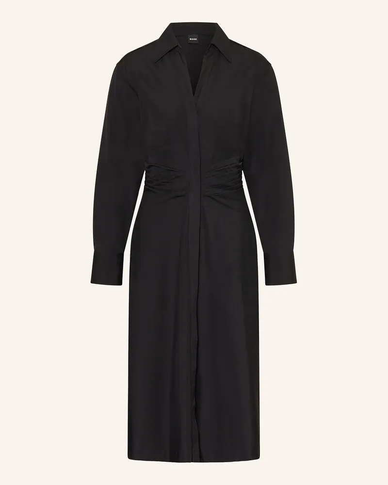 HUGO BOSS Hemdblusenkleid Drepil schwarz Schwarz