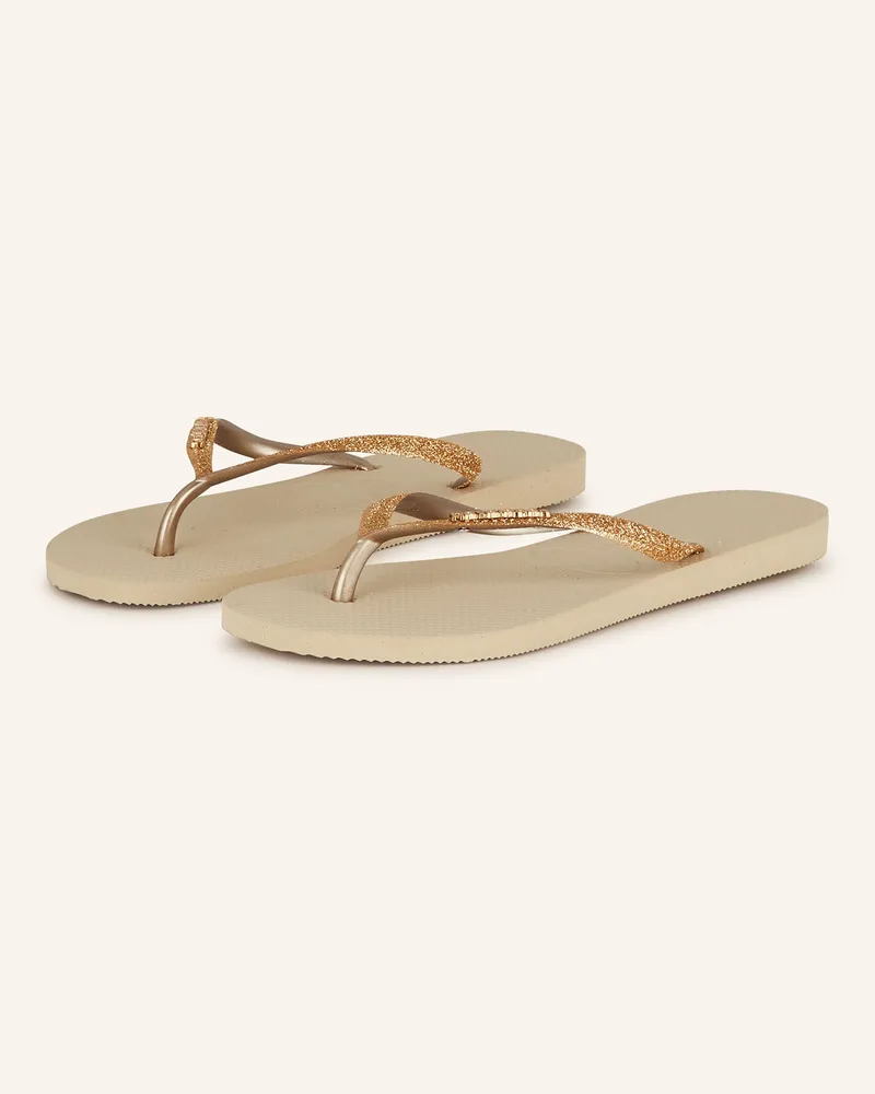 Havaianas Zehentrenner SLIM GLITTER II Gold