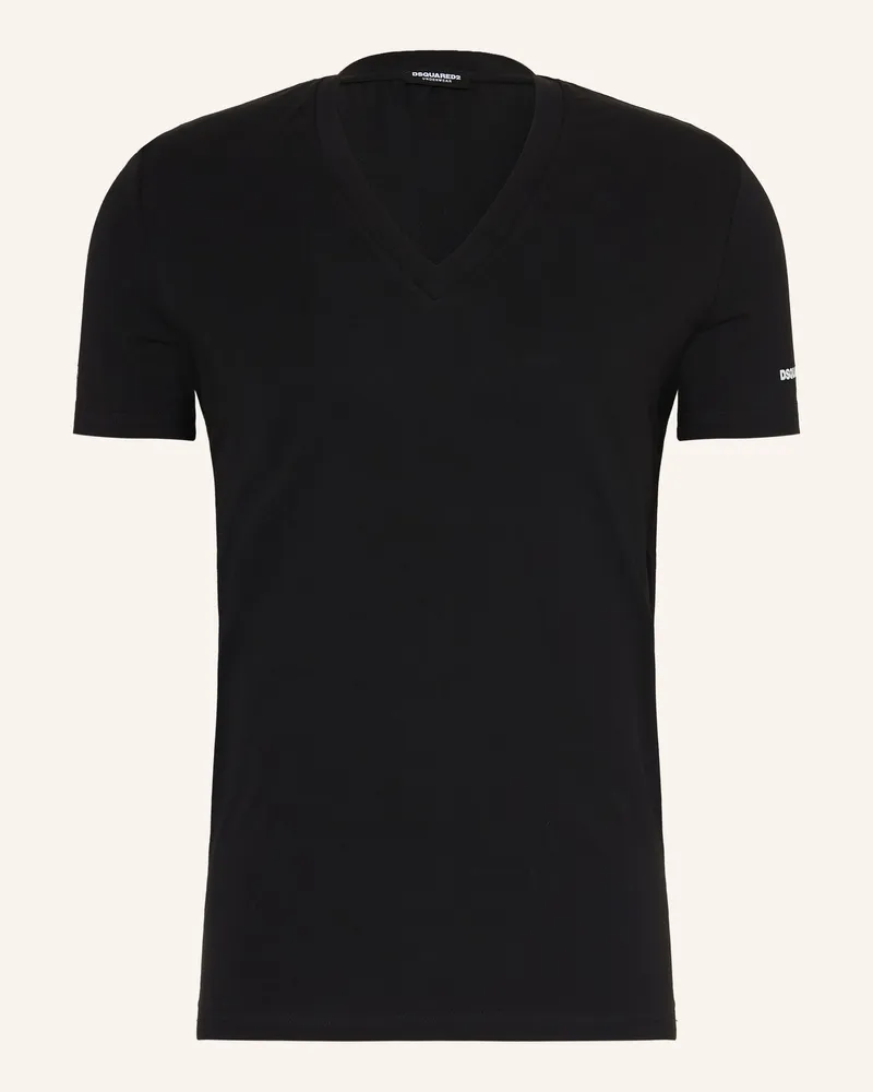 Dsquared2 V-Shirt Schwarz