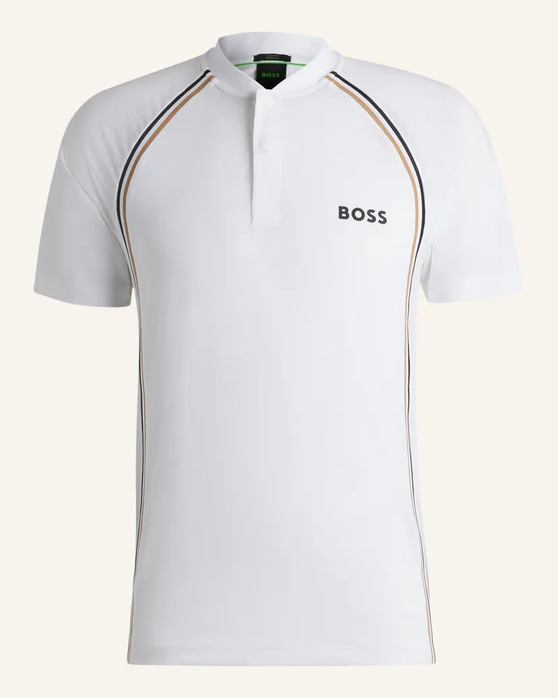 HUGO BOSS Poloshirt PARIQ TOC MESH Slim Fit Weiss