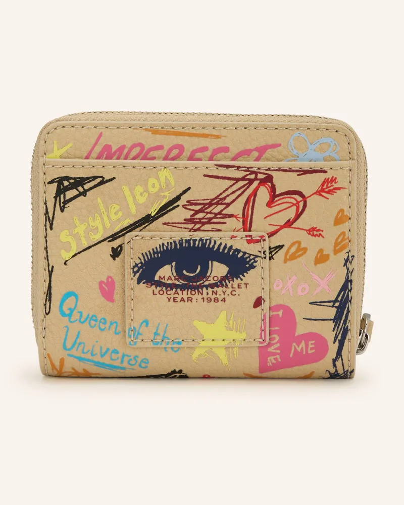 Marc Jacobs Geldbörse The Mini Compact Wallet beige Beige