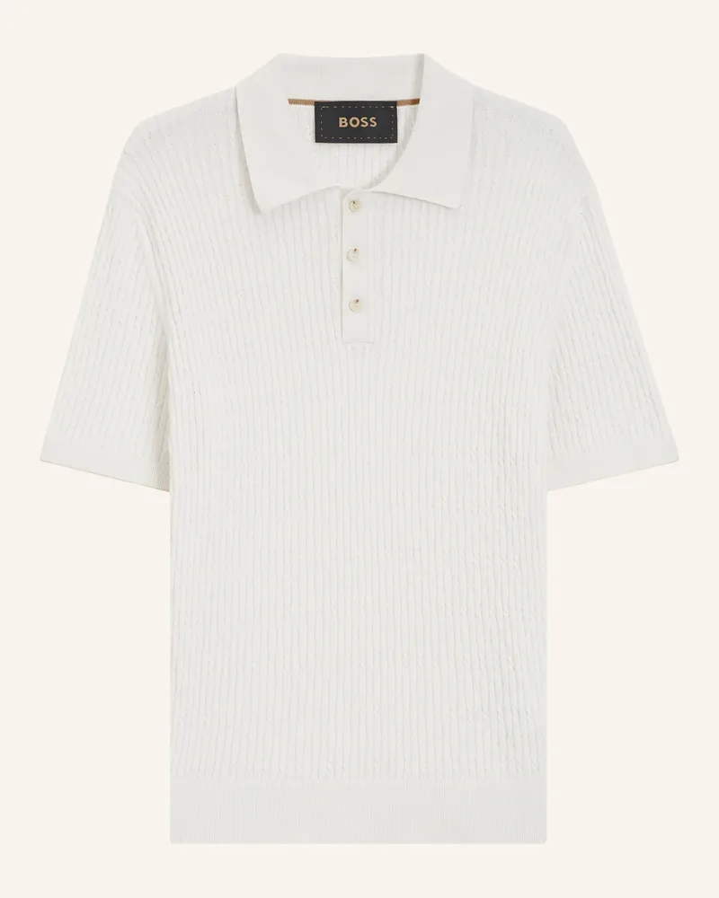 HUGO BOSS Pullover Luciano Regular Fit beige Weiss