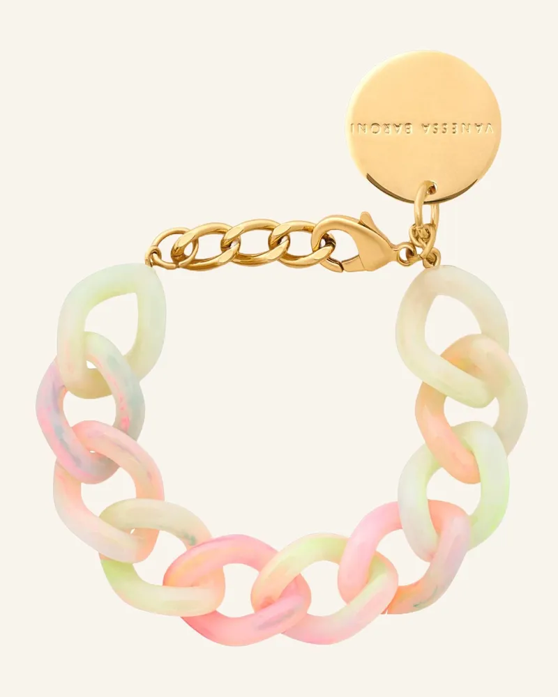 Vanessa Baroni Armband Mini Flat Chain Bracelet Neon Rainbow By Glambou gold Gold