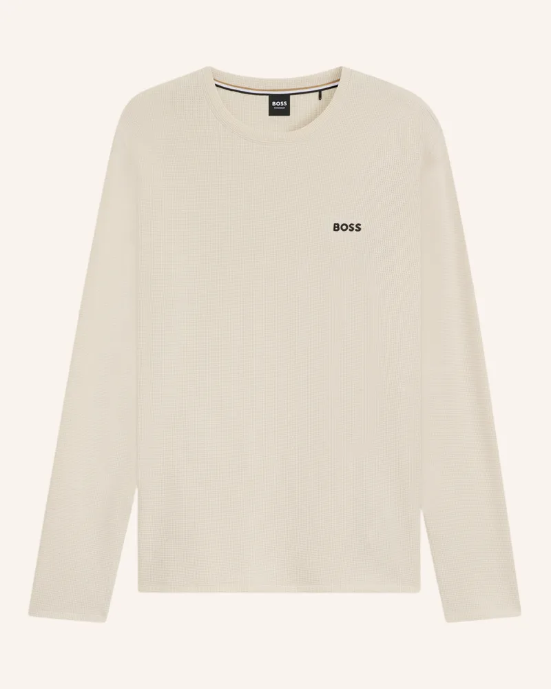 HUGO BOSS Schlafshirt WAFFLE Weiss