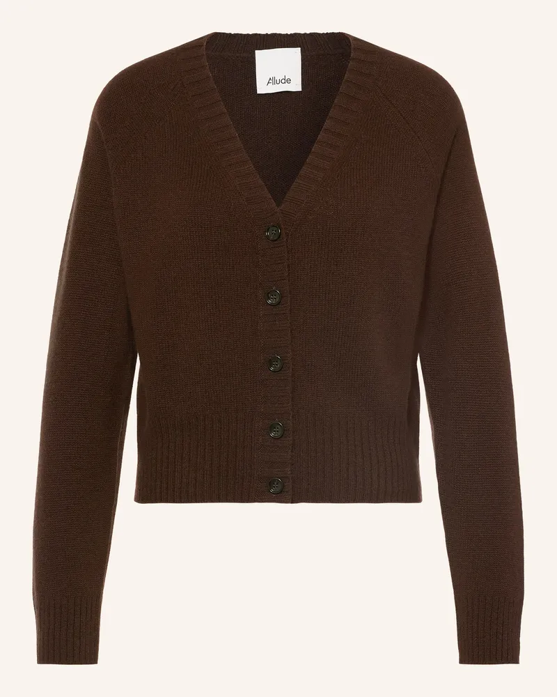 ALLUDE Strickjacke Aus Cashmere braun Dunkelbraun